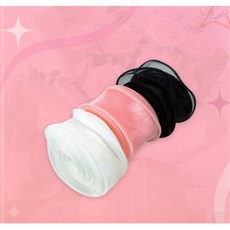 준열 은은한 오간자 쉬폰 투명 리본 끈 꽃다발 선물 데코 감성포장 포장리본, 블랙