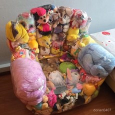 可愛玩偶造型坐墊，舒適柔軟居家抱枕靠墊，多功能趣味生活裝飾, 透明沙發（不含娃娃）