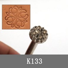 금속 가죽 작업 안장 만들기 도구 조각 가죽 공예 스탬프 키트 가죽 스탬핑 솔리드 DIY Printinting 공예, 08 K133