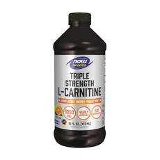 NOW 스포츠 션 L 카르니틴 리퀴드 트리플 스트렝스 3000mg 시트러스 16, 1개