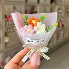 튼튼디포 납골당 양모 미니 꽃다발, 1개, 분홍