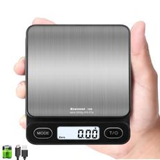 Riwonas 초미니 정밀 전자저울 1kg/0.01g 충전식 가정용 계량전자저울 주방저울, 1세트, MC-K1