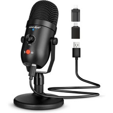 폰패드PS4용 팟캐스트 마이크 컴퓨터용 콘덴서 녹음 USB 게임용 메탈 PC 마이크AsMR YouTube Laptop MAC 또는 Windows용 노이즈 캔슬링이 는 스트리밍