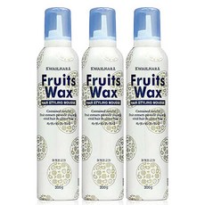 과일나라 후르츠왁스 헤어 스타일링 무스 300g, 3개, 300ml