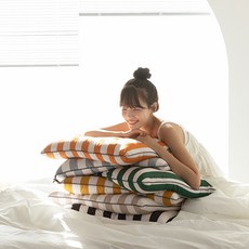 레트로 빨아쓰는 애착 경추베개, 2개, 베이지