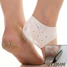 생활살림꾼 발 뒷꿈치 보습 패드 보습양말, 화이트, 3개, 3개 세트