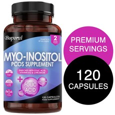 미오-이노시톨 PCOS 보충제 - 미오 이노시톨 정제 PCOS 보충제 엽산 비타민 B12 크롬 강화 - 여성 호르몬 균형 비건 & 글루텐 프리 영국산 120정, 1개