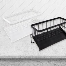 더가몽 싱크대 물빠짐 수세미 걸이 스덴수세미거치대, 블랙