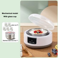 110V 220V 전기 요구르트 제조기 효소 발효 다기능 발효기 자동 낫토 와인 레벤, 220V EU Plug, Mechanical With Cups