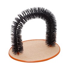 寵物蹭毛刷 貓咪狗狗理毛刷 抓癢神器 寵物玩具 蹭毛器 HP46, 拱門型蹭毛器, 1個