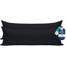 Royale Linens 베개 커버 2팩 유로 사이즈 66x66cm(26x26인치) - 브러시드 1800 극세사 침대 샴 주름 및 변색 방지 매우 부드럽고 아늑함 봉투 클로저, 블랙