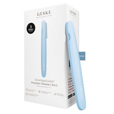 게스케 프리시전 트리머 4 in 1 통증 없고 위생적인 제모 정밀 도구 얼굴 바디 남녀 공용 그루밍 기기 저자극성 간편한 날 교체 타입 230477, Aquamarine