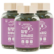 강아지 피부병 곰팡이성 피부염 피부영양제 발습진 아토피 모낭충 댕이수랏간 침향 피부&피모 100g, 99정, 피부/피모, 3개
