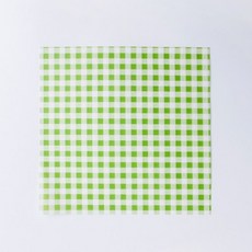 韓式ins風四色格紋防油紙100入 食品級烘焙烤箱用紙 多彩格紋設計 方便易用, 1個, 綠