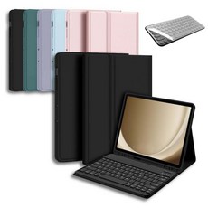 삼성 갤럭시탭A9+ 11인치 호환 블루투스 키보드 케이스 북커버 플러스 S펜수납 SM-X210N X215N X216N 케이스나라, 블랙, 1개