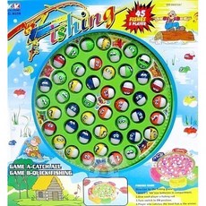 電動音樂釣魚玩具組 含45條魚 5人遊戲, 1個
