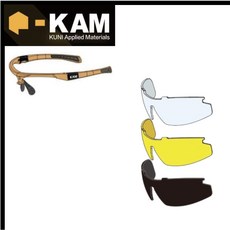 KAM TACT SP035A 沙色鏡框護目鏡 多色可換鏡片 輕巧舒適, 1個, 墨(黑)色鏡片,無需加購