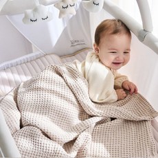 리안 드림콧 전용 모달 와플 블랭킷, 웜아이보리