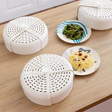 可折疊飯菜罩子蓋菜罩新款餐桌罩夏季食物防蠅剩菜剩飯罩家用, 1個, 白色2個
