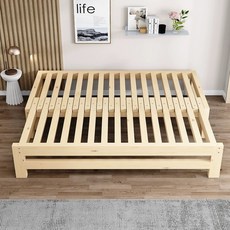 모던포레 길이조절 침대 원목 연장식 확장 슬라이딩 베드, 가로60cmx세로(110-200)cm