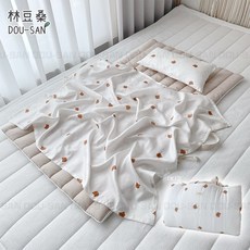 【林豆桑】現貨 韓國代購 夏款小熊午睡睡袋3件套 THE DAGAM/睡墊/毯子/枕頭/幼稚園睡袋/小熊