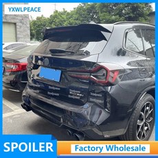 BMW X3 G01 18-23 스포일러 ABS 리어 윈도우 루프 트렁크 립 윙 바디 키트 호환, 유광 블랙