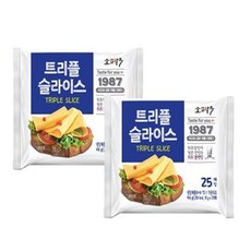 소와나무 트리플 슬라이스 치즈 450g 25매, 2개