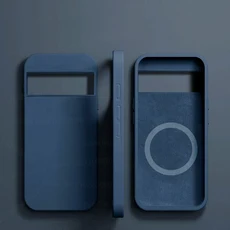구글 Pixel 8 7 6 Pro for Magsafe 휴대휴대폰 케이스 무선 충전 범퍼 덮개 부품 원장 액체 실리콘 자성, 01 For Pixel 8, 07 Dark Blue