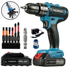 헬릭스케어 더원오닉스 전동드릴 무선 충전 전동 드라이버 드릴 공구세트, 1개