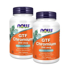 나우푸드 GTF 크롬 200mcg NOW GTF Chromium, 250정, 2개