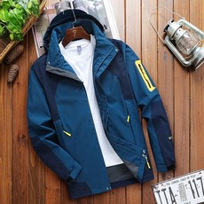 秋季薄款衝鋒衣外套 防風防水透氣登山服 單層速乾連帽休閒外套