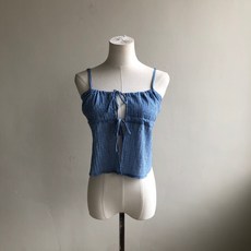 Twenty 甜妹疊穿秘笈--綁帶可調平口細肩背心 2501154