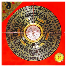 中羅盤 羅經 指南針 指北針 穩定宅運 旺財鎮宅避邪-已由老師開光加持 11x11cm, 紅色, 1個