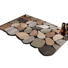 喵到寶 加大絲圈地墊 80*120cm 可裁剪高彈絲踏墊 玄關墊 地毯, 鵝卵石淺色