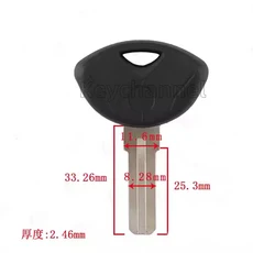 [호환제품] 10PCS 오토바이 트랜스 폰더 키 BW9TE 칩 예비 헤드 [BMW 호환용품] F650 F800 K1200R, 01 10PCS Key no chip