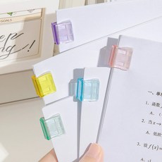 [당일출고] 사무용집게 서류 문서 종이 네모 클립 페이퍼클립, 옐로우, 1세트, 6개입