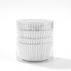 純白色蛋糕紙杯 100入 烘焙紙託 裝飾用杯, 1個, 防油紙純白色100個PVC筒裝