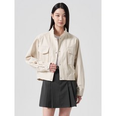 에잇세컨즈 코튼 버튼업 숏 아우터 아이보리 (324239LY10)