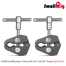 三重 大人氣 SmallRig 2058 帶1/4“ 3/8”螺紋 蟹鉗夾 蟹型鉗 (2入), 1個