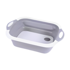 折疊砧板多功能瀝水瀝水籃露營旅行戶外用洗菜籃摺疊切菜板, 白, 1個