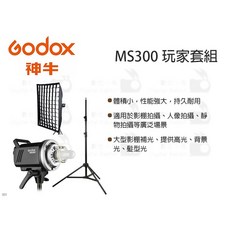 Godox 神牛 MS300 攝影棚燈柔光罩燈架組 體積小性能強大, 1個