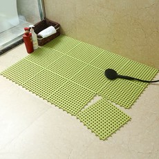 메이스 욕실 미끄럼방지 매트 베란다바닥매트, 10개, TPE_그린