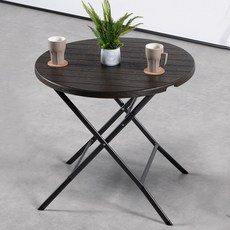 연필트리 브로몰딩 사무실 가정용 다용도 접이식테이블, 코모드 원형 테이블 800