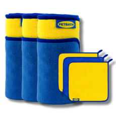 (초강력흡수 펫타올) 발수건 추가증정 강아지 고양이 목욕 수건 소형 중형 대형견 펫바스, 1세트