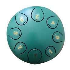 聯豐樂器 6吋8音空靈鼓 碳鋼 材質 附收納袋 鼓槌 槌托 指套 桃園現貨, 綠, 1個
