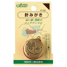 又敗家@Clover可樂牌 迷你復古風古銅打磨布磨針器 日本製 57-538 附金屬環 磨針工具 針磨利器 DIY手工拼布工具, 1個