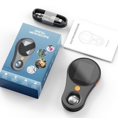 디지털 돋보기 루페 확대경 휴대용 관찰 고배율, 2인치 스크린 블랙