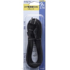 雙日科技 DIY電源線 9尺/2.7米 50心 11A 黑色 P-EL-209N, 1個