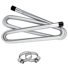 NRC&XRC 1팩 에어 배기 파이프 히터 파이프 히터 주차 에어 히터 배기 파이프 디젤 가스 벤트 호스 스테인리스 스틸 2.5cm/1인치 내부 캠프 및 보호 커버 포함 (파이, Pipe Length:60cm