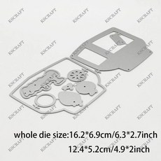 음료 상자 셰이커 장식 엠보싱 종이 카드 스텐실을 절단, 1개